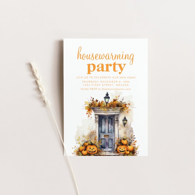 Fall Halloween Housewarming Party Invite (Creator Uploaded)