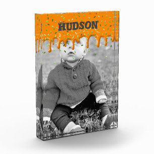 Fall Halloween Kids NAME Sprinkles PHOTO Fun  Block