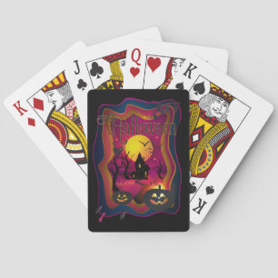 Fall Halloween Party " trick or treat" funny Playing Cards