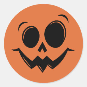  Fall Halloween Pumpkin  Classic Round Sticker