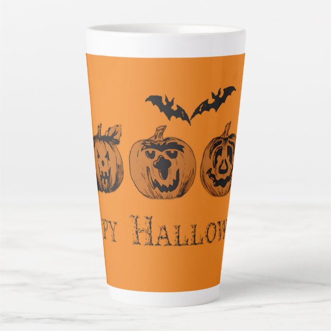 Fall/Halloween/pumpkin  Latte Mug (Front)