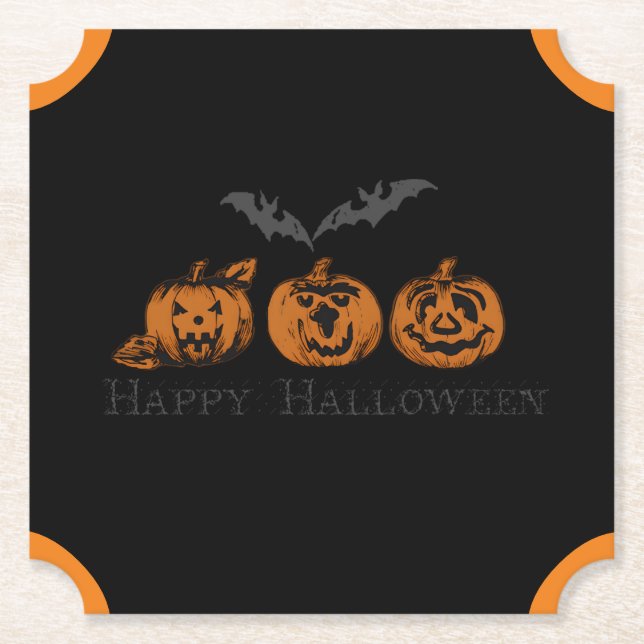Fall/Halloween/pumpkin  Paper Coaster (Front)