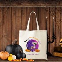 Fall Halloween Spooky Trick or Treat Tote Bag