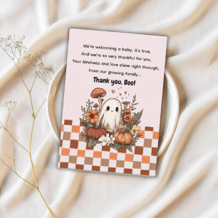 Fall Halloween Thank You, Boo Baby Shower Thank You Card
