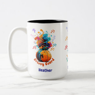 Fall/Halloween two tone coffee mug
