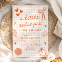 Fall Hand Drawn A Little Cutie Pie Baby Shower