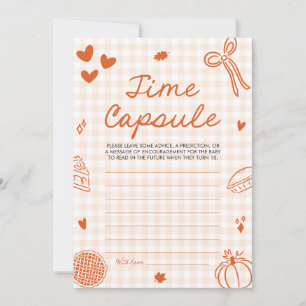 Fall Hand Drawn Baby Shower Time Capsule Game Invitation