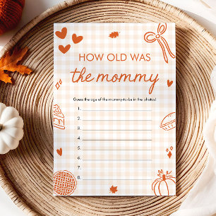 Fall Hand Drawn How Old Was The Mummy Game Invitation