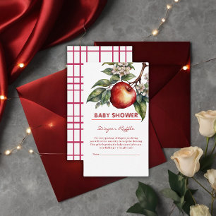 Fall Harvest Apple Branch Floral Baby Shower  Enclosure Card