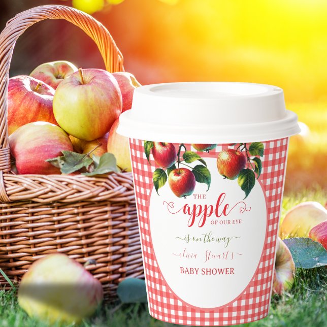 Fall harvest Apple theme baby shower Paper Cups (Creator Uploaded)