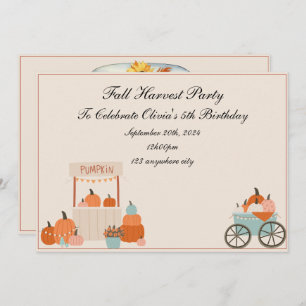 fall harvest birthday invitation