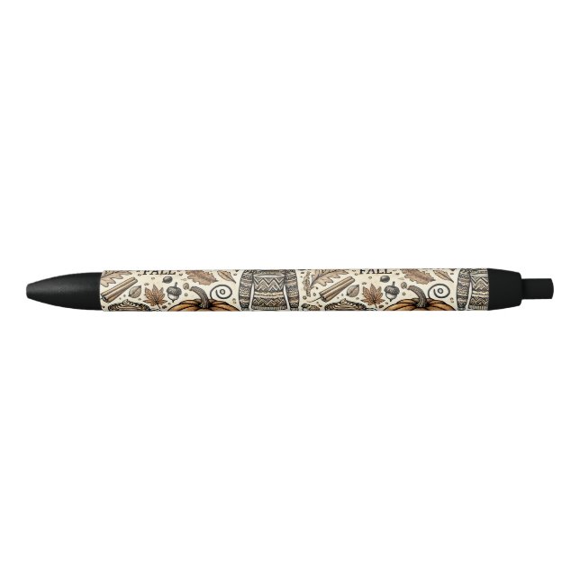 Fall Harvest Black Ink Pen (Front)