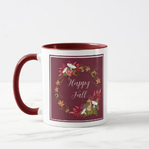 Fall harvest nature with customisable text mug