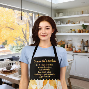 Fall Harvest Orange Foliage Quote Personalised Apron