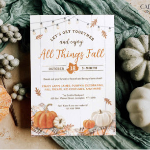 Fall Harvest Party All Things Fall Invitation