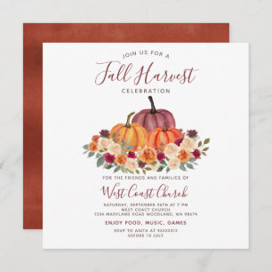 Fall Harvest Party, Fall Fest, Fall Community  Invitation