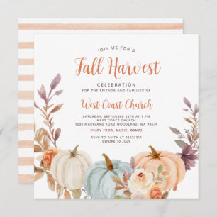 Fall Harvest Party, Fall Fest, Fall Community  Invitation