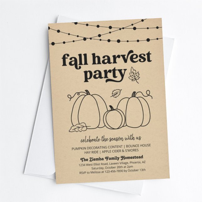 Fall Harvest Party Invitation (Creator Uploaded)