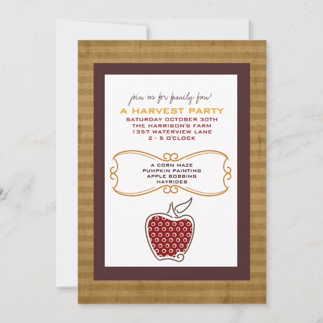 Fall Harvest Party Invitations (Front)