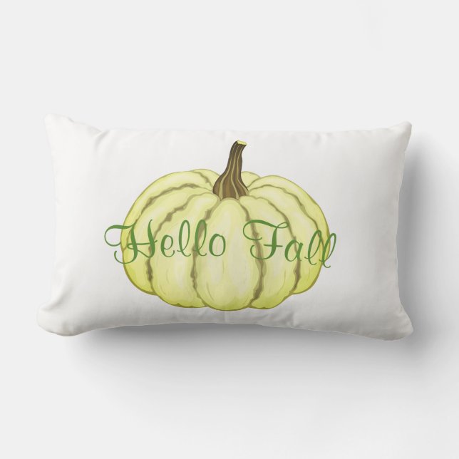 Fall Harvest Pumpkin Throw Pillow (Front)