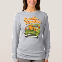 Fall Harvest Retro Pickup Truck Autumn Tee