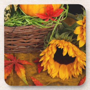 Fall Harvest Sunflowers   Coaster