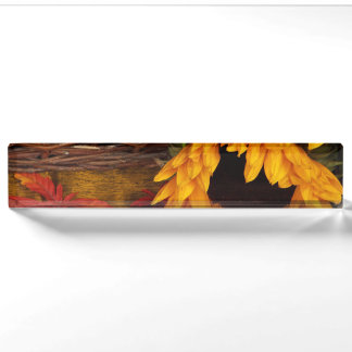 Fall Harvest Sunflowers Nameplate