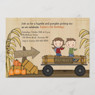 Fall Hayride Party Invitation