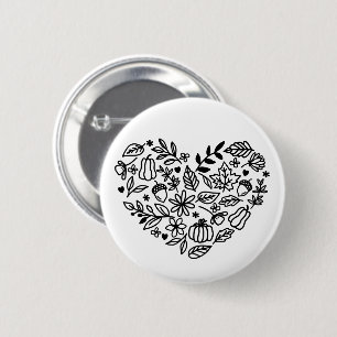 Fall Heart 6 Cm Round Badge