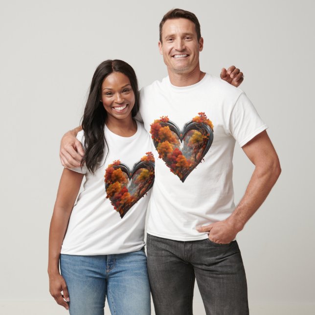 Fall Heart and Trees T-Shirt (Unisex)