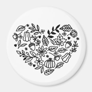 Fall Heart Magnet