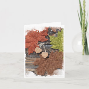 Fall Hearts Folded Greeting Card