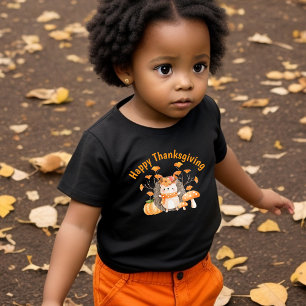 Fall Hedgehog Happy Thanksgiving Toddler T-shirt