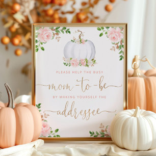 Fall Help the Busy Mum-to-Be Address an Envelope Poster
