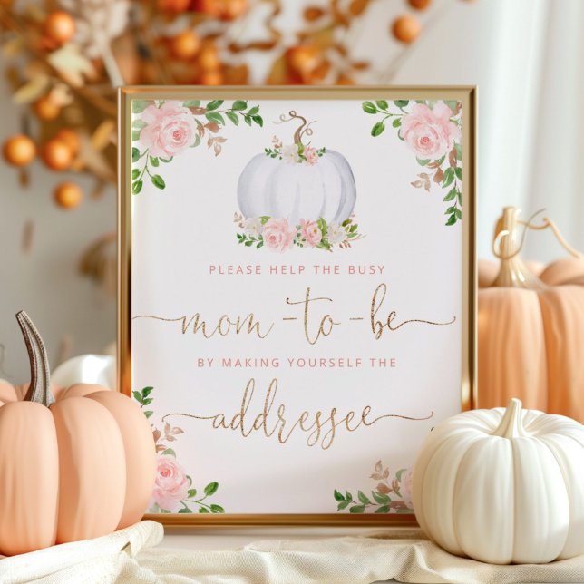 Fall Help the Busy Mum-to-Be Address an Envelope Poster (Creator Uploaded)