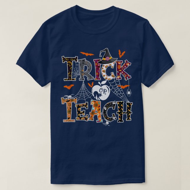 Fall Holiday Themed Thanksgiving Halloween Trick O T-Shirt (Design Front)