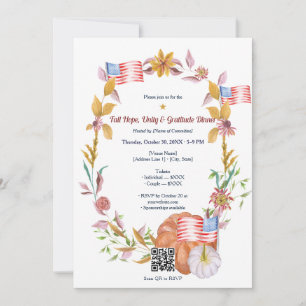 Fall Hope, Unity & Gratitude Dinner Fundraiser Invitation