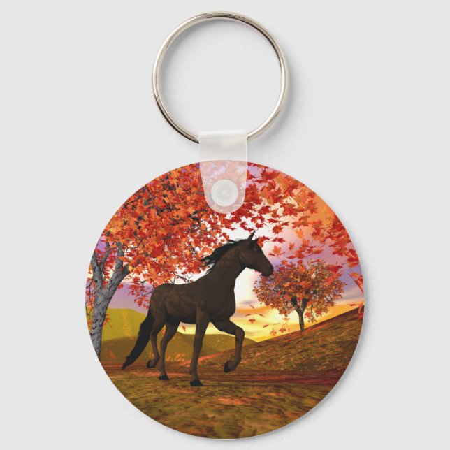 Fall Horse Key Ring (Front)