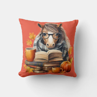 Fall Horse Series Throw Pillow 16"x16"