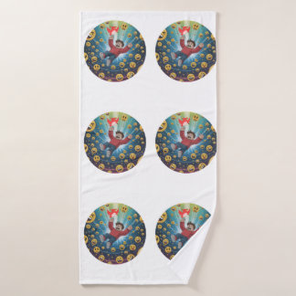 Fall in bubble bath towel