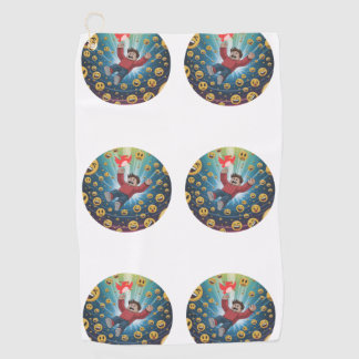 Fall in bubble golf towel