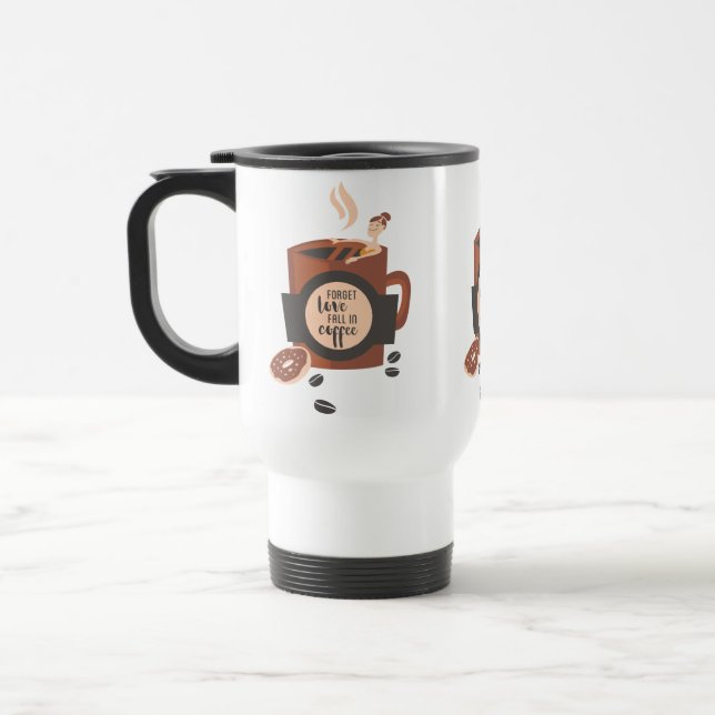Fall in Coffee Travel Mug** Travel Mug (Left)