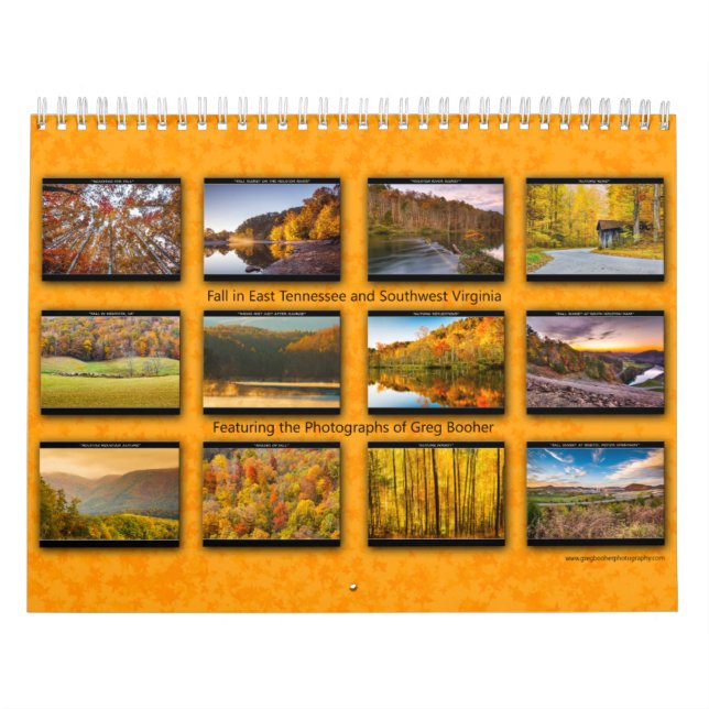 Fall in East Tennessee and Southwest Virginia Calendar (Cover)