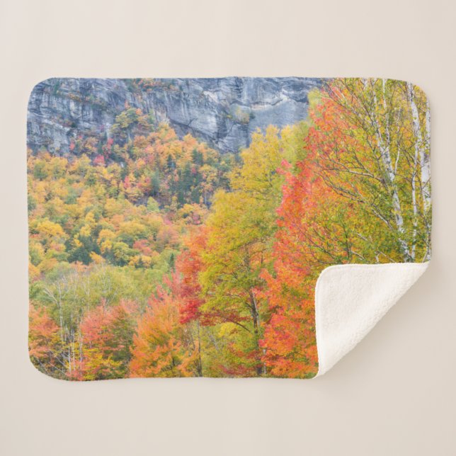 Fall in Grafton Notch State Park, Maine Sherpa Blanket (Front (Horizontal))