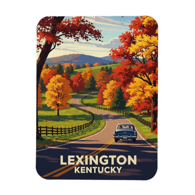 Fall in Lexington Kentucky Postcard Magnet (Vertical)