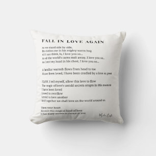 Fall in love again poem poetry  cushion