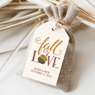 Fall in Love Autumn Acorn Favour Gift Tags