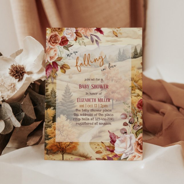 Fall In Love Autumn Baby Shower Invitation (Creator Uploaded)