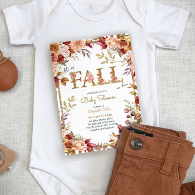 Fall In Love Autumn Baby Shower Invitation (Creator Uploaded)