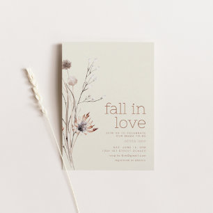 Fall in Love Autumn Baby Shower Invitation 